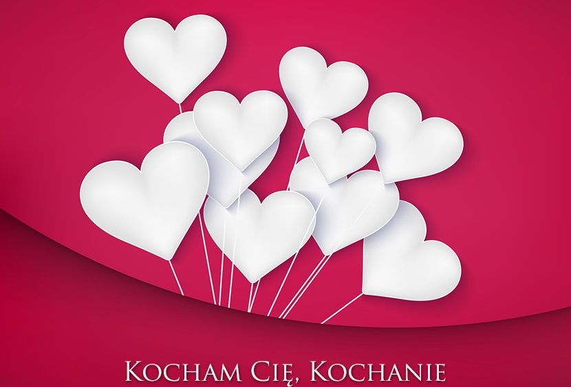 Serca na patyku Kocham Cię, kochanie